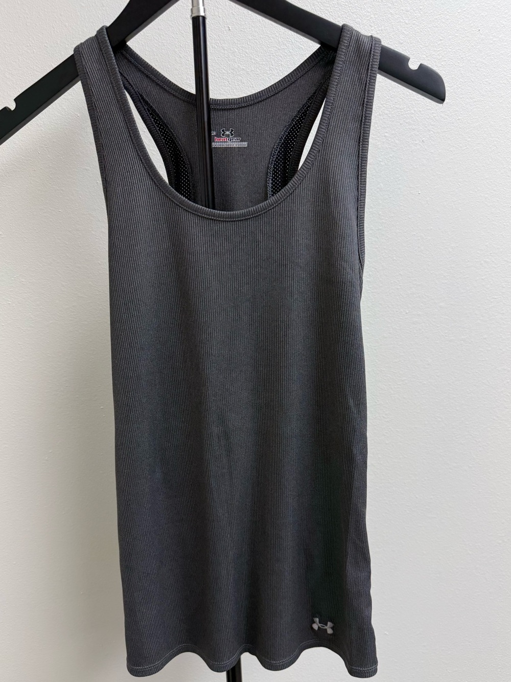 Under Armour Ribbed Dark Gray Racerback Tank Top